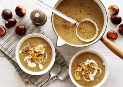 Chestnut & mushroom soup