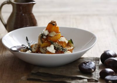 Easy Roasted Chestnut, Pumpkin and Ricotta Salad