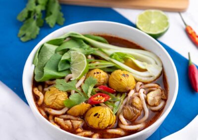 Spicy Chestnut Noodle Soup