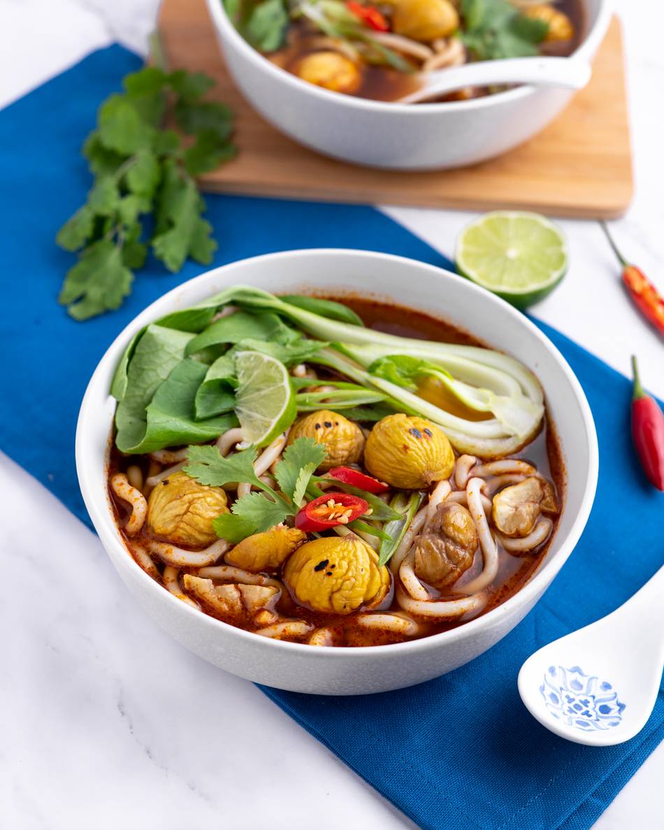 Spicy Chestnut Noodle Soup